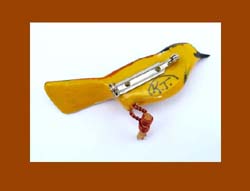Takahashi Western Meadowlark Pin Back