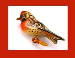 Takahashi Common Redpoll Bird Pin