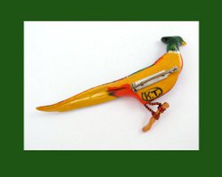 Takahashi Ring-necked Pheasant Pin Signature