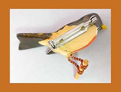 Takahashi Robin Bird Pin Back