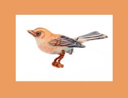 Scarce Takahashi Snow Bunting Bird Pin