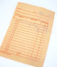 Takahashi Xantus Hummingbird Pin Receipt