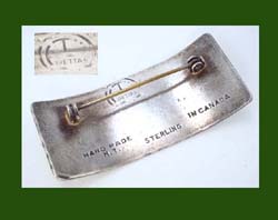 Canada Hammered Sterling Pin Signature