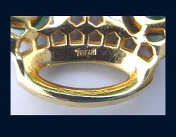 Alfred Philippe, Trifari Rhinestone Large Crown Pin Signature