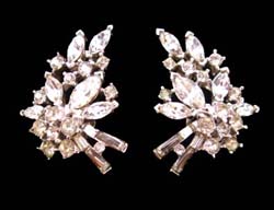 Trifari Dazzling Rhinestone Earrings