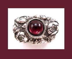 Early Unger Brothers Sterling Amethyst Perfume Pin
