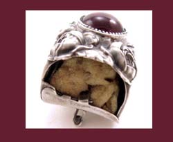 Early Unger Brothers Sterling Amethyst Perfume Pin Sponge