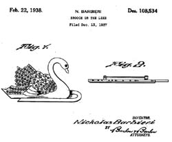 Uncas Swan Pin Design Patent
