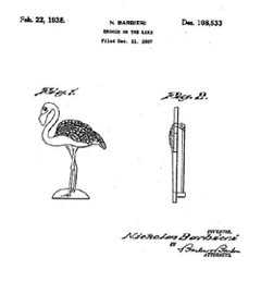 Uncas Flamingo Pin Design Patent