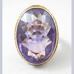 Victorian Amethyst 10k Gold Ring Front