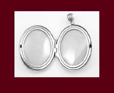 Victorian Sterling Floral Locket Inside