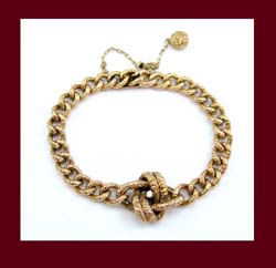 Victorian 14k Gold and Diamond Love Knot Bracelet
