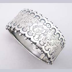 Victorian Sterling Floral Bracelet