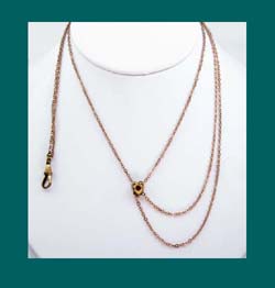 Victorian Gold Filled Heart Slide Necklace Front
