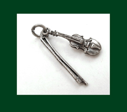 Sterling Violin and Bow Charm