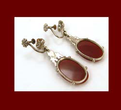 Sterling and Marcasite Wachenheimer (Diamonbar) Long Earrings Signature