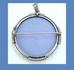1950s Wedgwood Cameo Sterling Pendant/Pin Back