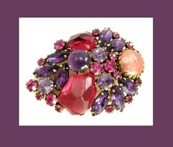 Weiss Colorful Rhinestone Pin