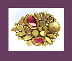 Weiss Colorful Rhinestone Pin Signature