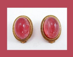 Weiss Pretty Pink Cabochon Earrings