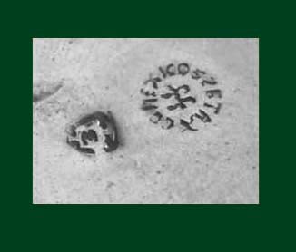 Taxco Mexico Green Turquoise Sterling Necklace Signature