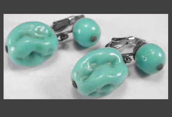 Vogue Turquoise Thermoplastic&nbsp;Earrings Front