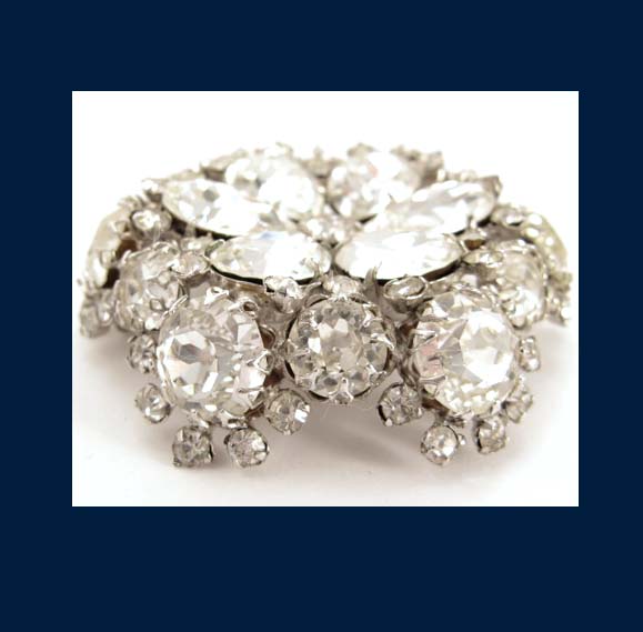 Dazzling Dimensional Rhinestone Pin