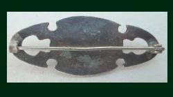 Arts & Crafts Hammered Silver Pin Back