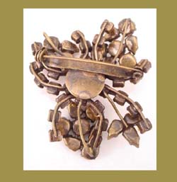 Autumn Shaded Rhinestones Brooch Back