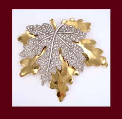 McClelland Barclay Rhinestone Maple Leaf Clip