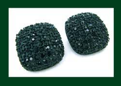 Sparkling Black Rhinestone Earrings