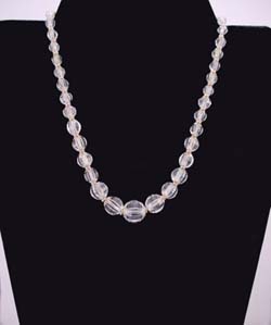 Faceted Clear Crystal Beaded Necklace
