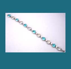 Rhinestone Engel Brothers Sterling Bracelet Full View