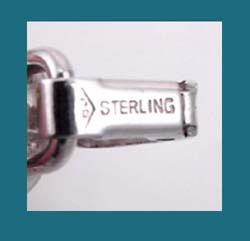 Rhinestone Engel Brothers Sterling Bracelet Signature
