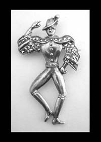 Sterling Flamenco Dancer Pin