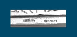 Germany Sterling & Marcasite Lily Pin Signature