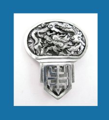 Indochina Silver Dragon Dress Clip