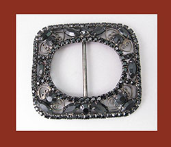 Juliana Black Rhinestone Belt Buckle
