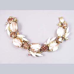 Juliana Copper Fluss Glass Cabochon Bracelet