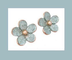 Mint Green Enamel Earrings