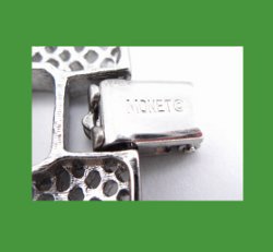 Spectacular Monet Silver Tone Bracelet Signature