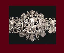 Art Nouveau Silver Belt Close Up