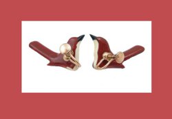 Takahashi Style Sparrow Bird Earrings Signature