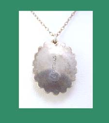Sterling Turquoise Pendant Signature